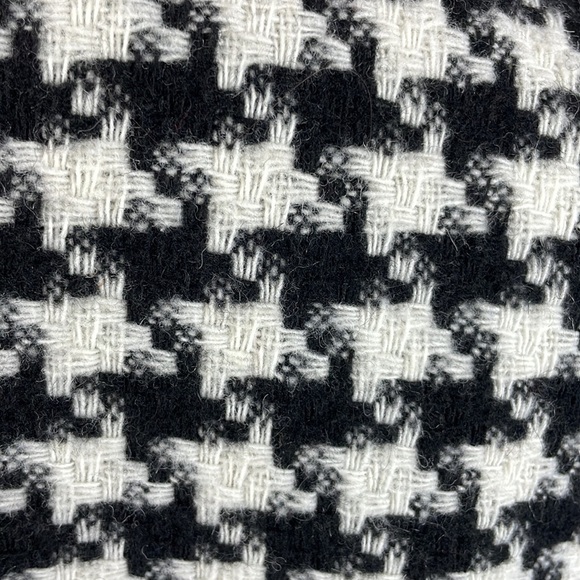 Talbots Houndstooth Jacket Womens Sz 12 Wool Blend Colorblocked Blazer - Picture 9 of 13